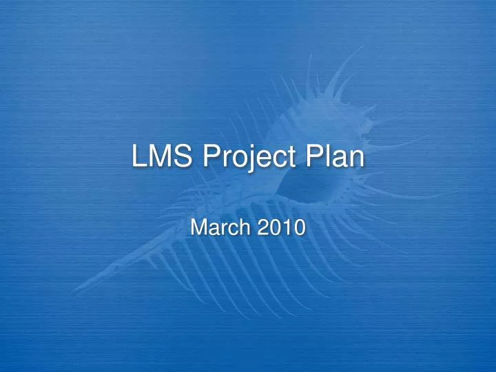 lms project plan