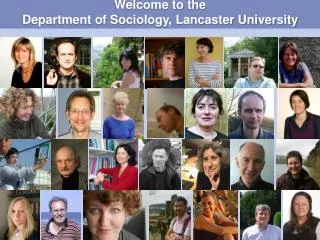 Welcome to the Department of Sociology, Lancaster University