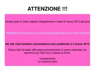 attenzione