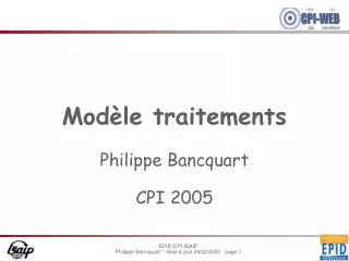mod le traitements