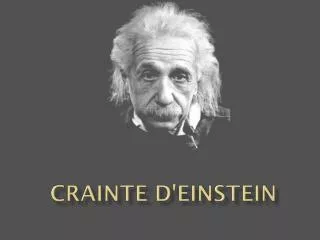crainte d einstein