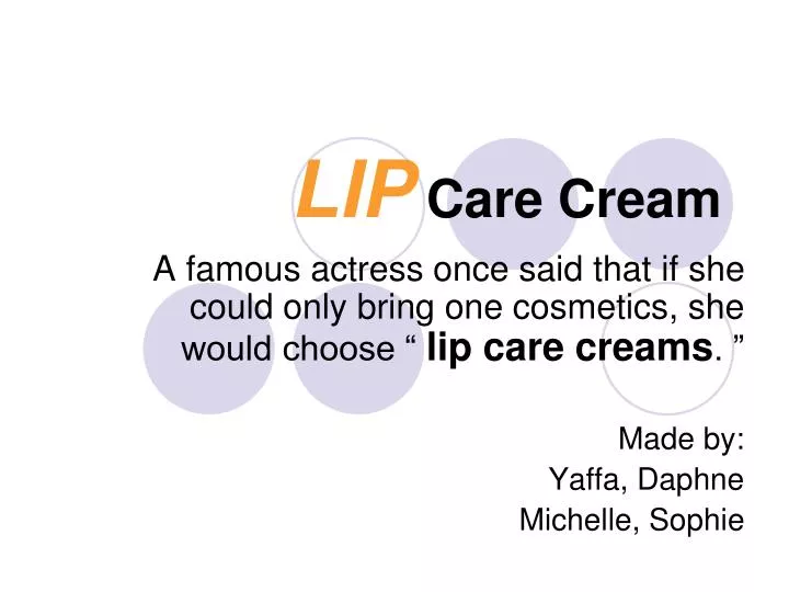 lip care cream