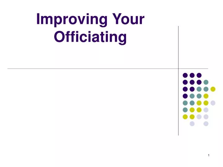 improving your officiating