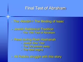 Final Test of Abraham