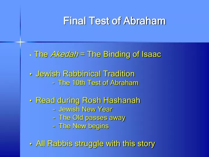 final test of abraham
