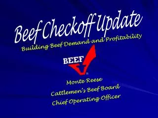Beef Checkoff Update