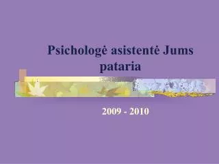 psicholog asistent jums pataria