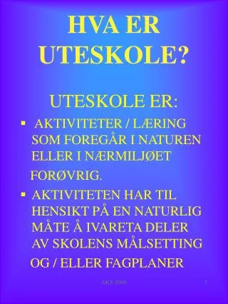 hva er uteskole