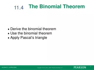 The Binomial Theorem