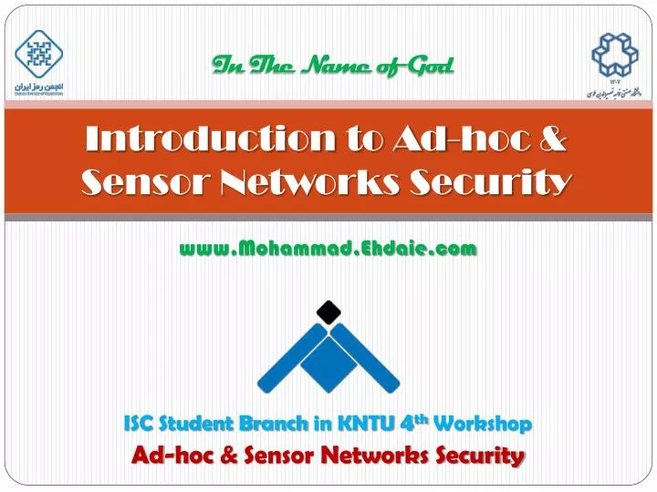 introduction to ad hoc sensor networks security
