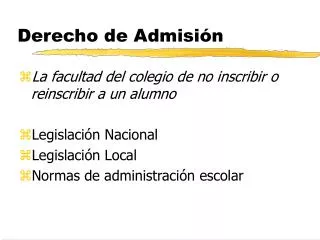derecho de admisi n