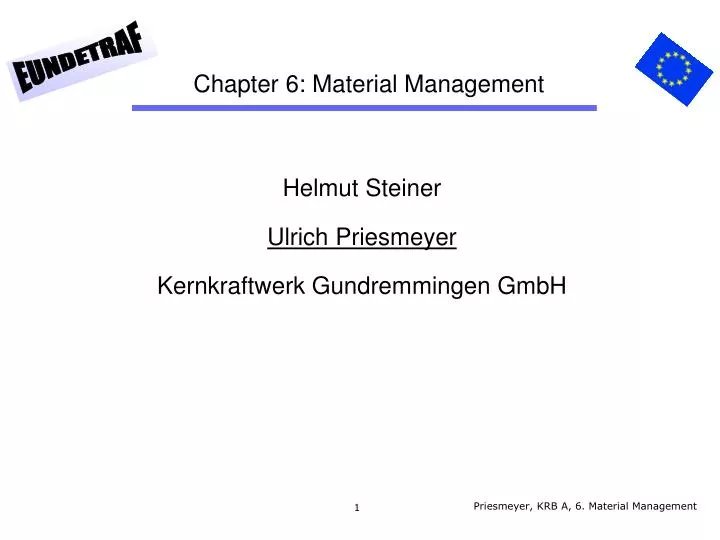 chapter 6 material management