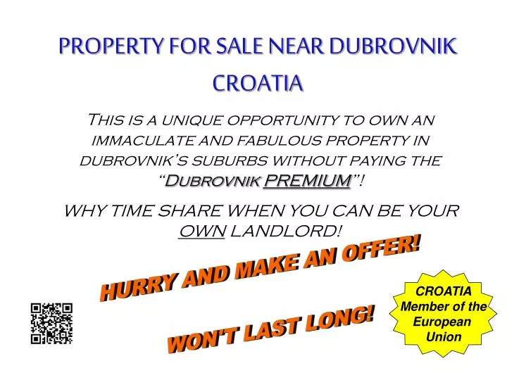 property for sale near dubrovnik croatia