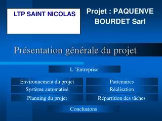 pr sentation g n rale du projet