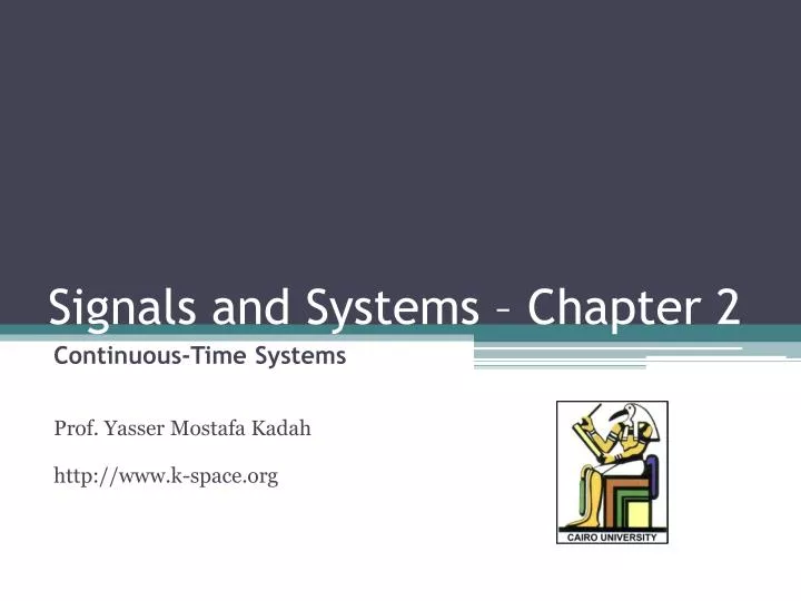 signals and systems chapter 2