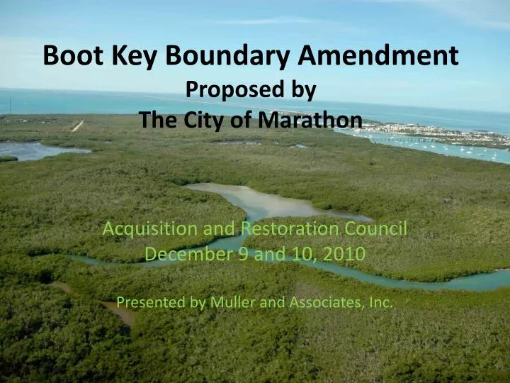 boot key boundary amendment proposed by the city of marathon