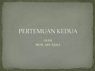 pertemuan kedua