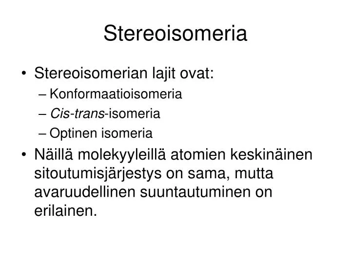 stereoisomeria