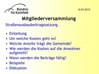 mitgliederversammlung