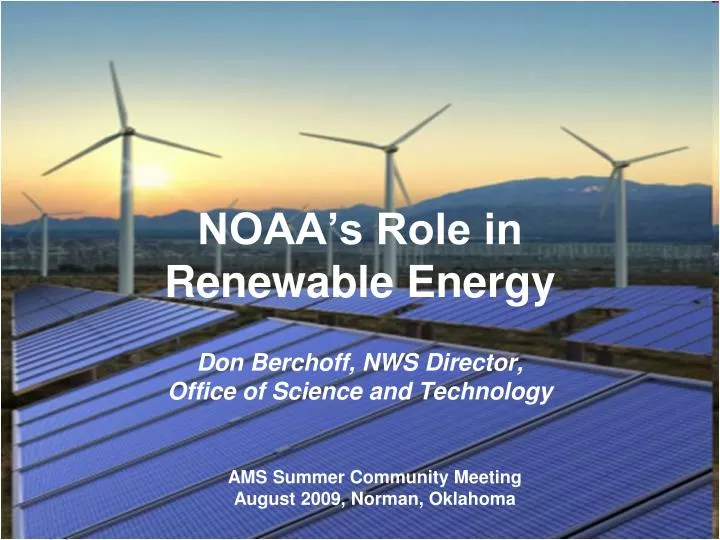 noaa s role in renewable energy
