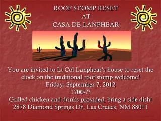 ROOF STOMP RESET AT CASA DE LANPHEAR