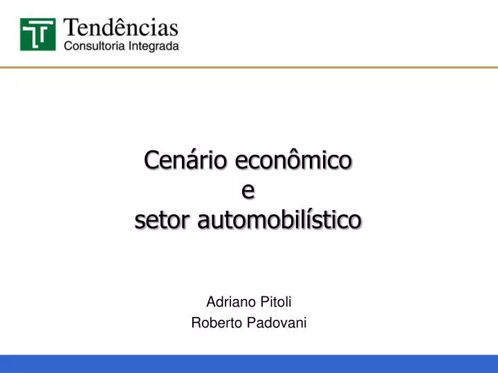 cen rio econ mico e setor automobil stico