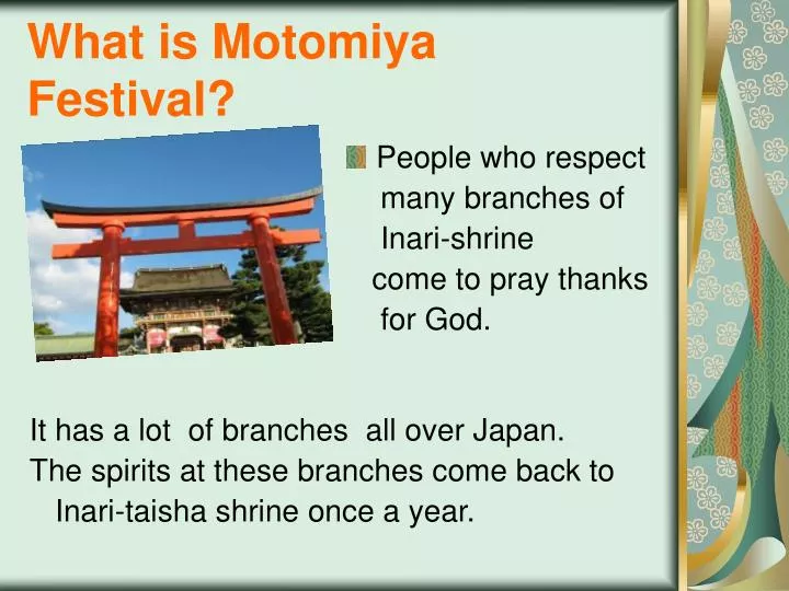 what is motomiya festival