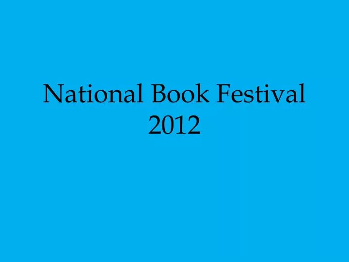 national book festival 2012