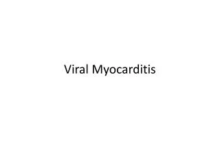 Viral Myocarditis