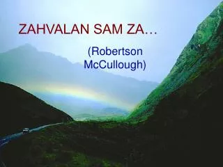 zahvalan sam za
