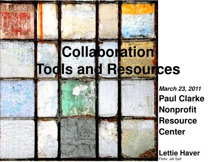 collaboration tools and resources