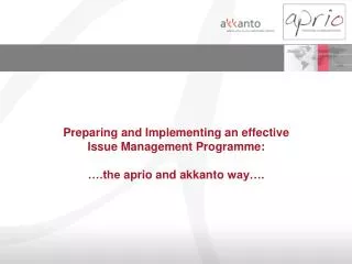 ABOUT APRIO