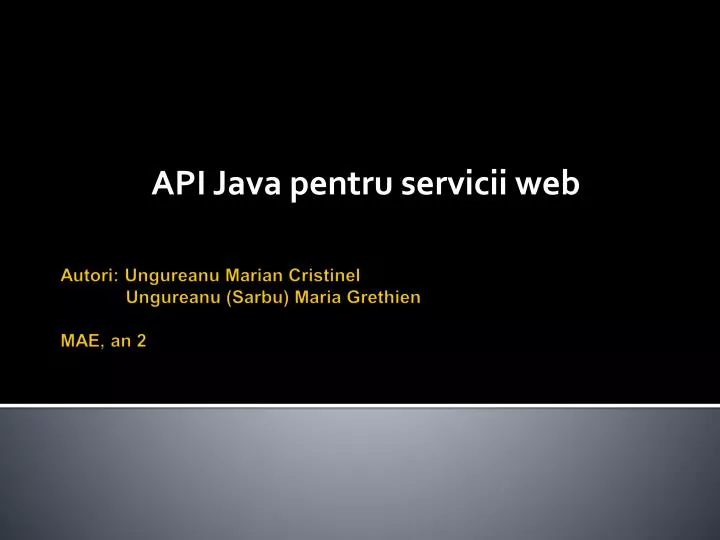 api java pentru servicii web