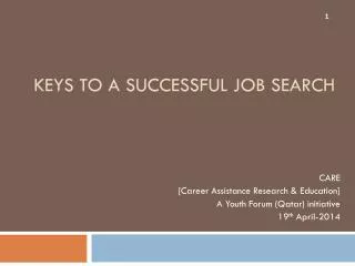 Keys to a Successful Job Search