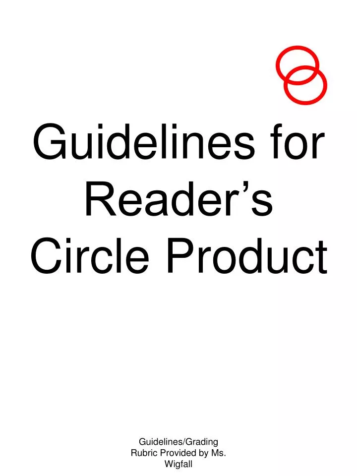 guidelines for reader s circle product