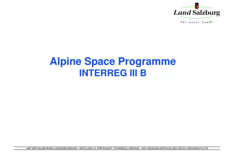 alpine space programme interreg iii b