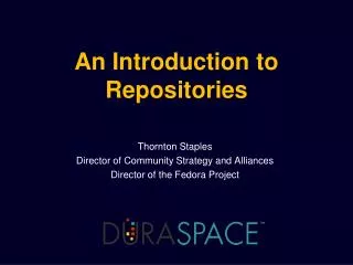 An Introduction to Repositories