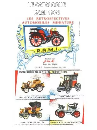 LE CATALOGUE RAMI 1964