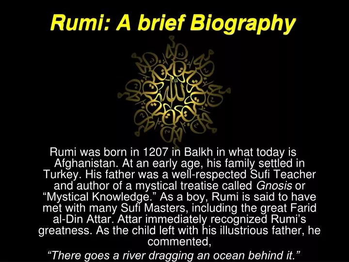 rumi a brief biography