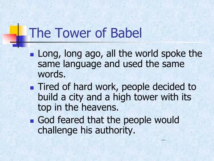 the tower of babel