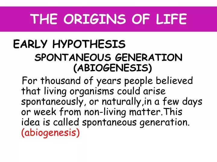 the origins of life