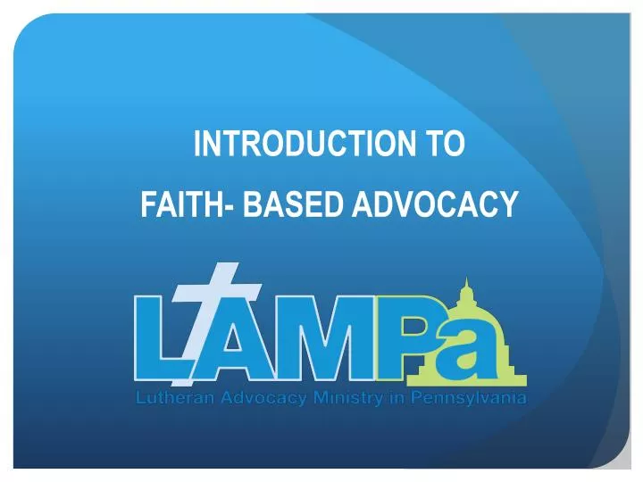 introduction to faith based advocacy