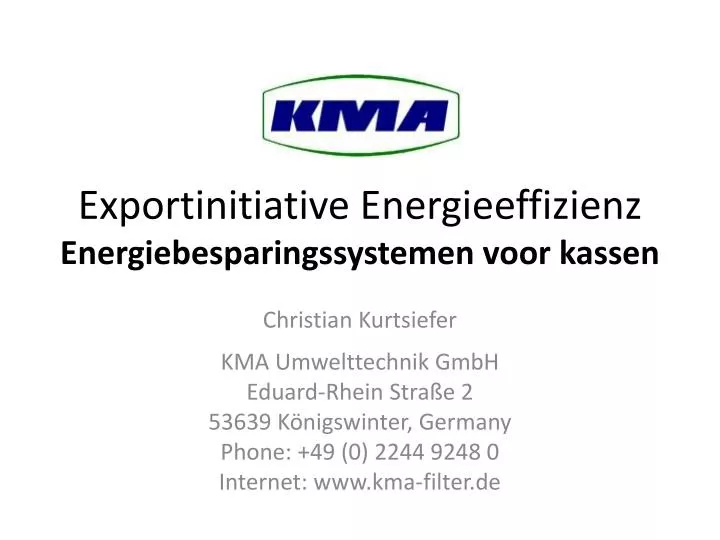exportinitiative energieeffizienz energiebesparingssystemen voor kassen