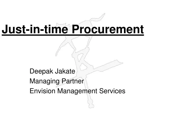 just in time procurement