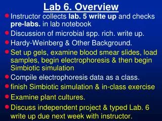 Lab 6. Overview