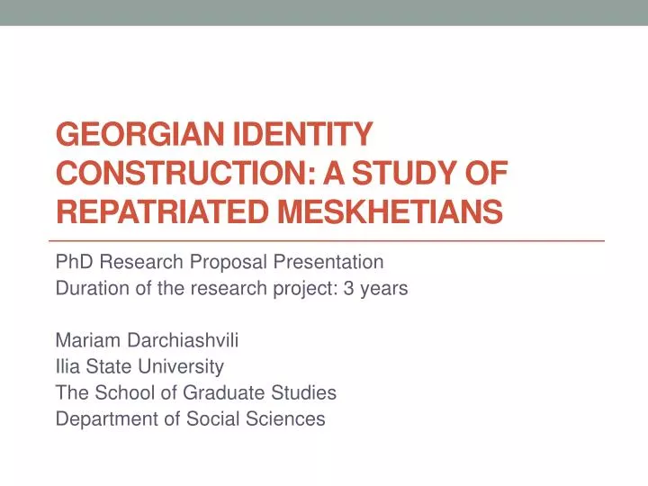 georgian identity construction a study of repatriated meskhetians