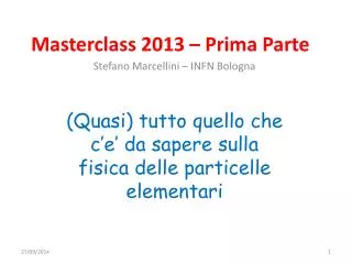 masterclass 2013 prima parte