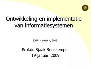 Ontwikkeling en implementatie van informatiesystemen