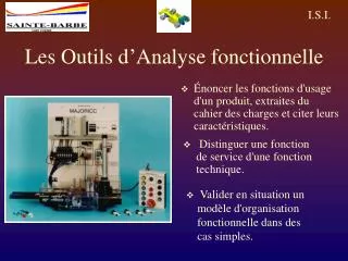 les outils d analyse fonctionnelle