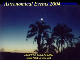 Astronomical Events 2004